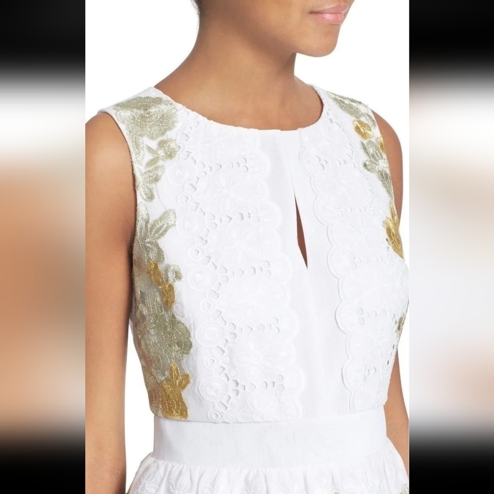 NWT Diane von Furstenberg, Calandra Embroidered Fit & Flare‎ Dress, Size 4 - Picture 5 of 16